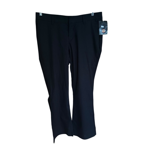 Dickies Womens Stretch Flex Twill Pants Black Size 14 Slim-Fit Bootcut Work - Picture 4 of 14